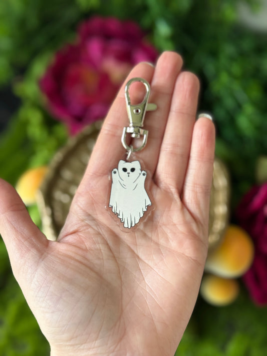 Ghost Kitty Keychain 👻 🐱 Purse Charm