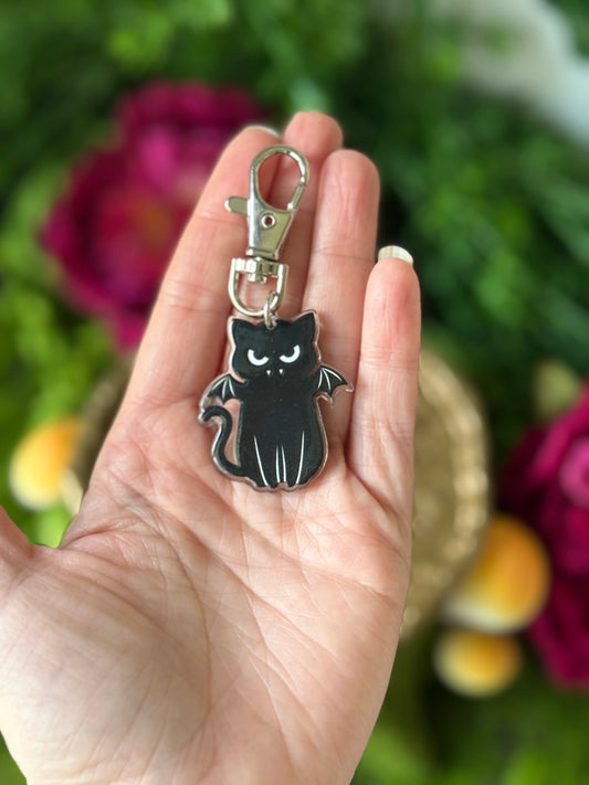 Bat Cats Keychain 🦇 🐈‍⬛ Purse Charm