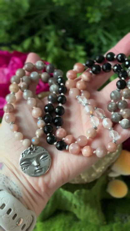 Moon-Kissed 🌝 Hand-Knotted Necklace