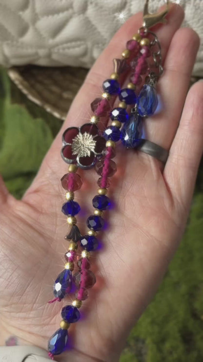 Bejeweled Flower Purse Charm