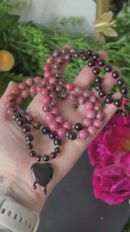 Even in Arcadia 🏛️💗 90 bead Hand-Knotted Necklace
