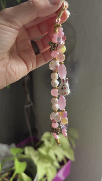 Spring in Bloom Purse Charm 🐇 🦋